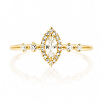 Celeste Marquise Halo Ring