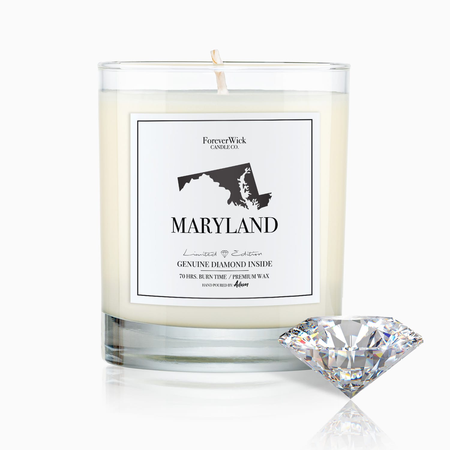 Maryland Diamond Candle