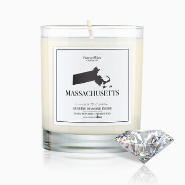 Massachusetts Diamond Candle
