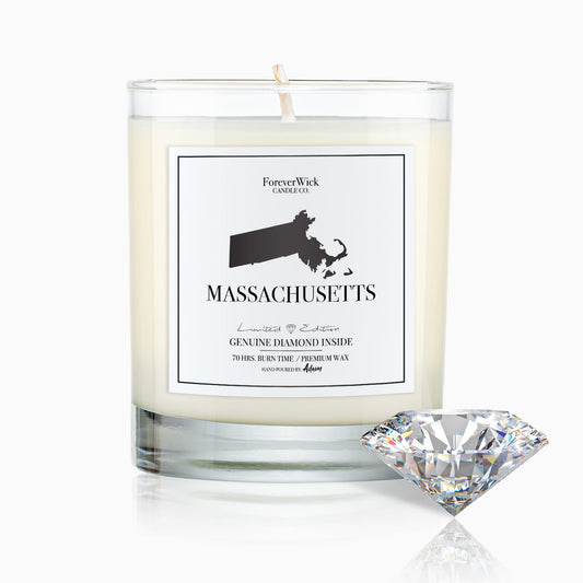 Massachusetts Diamond Candle