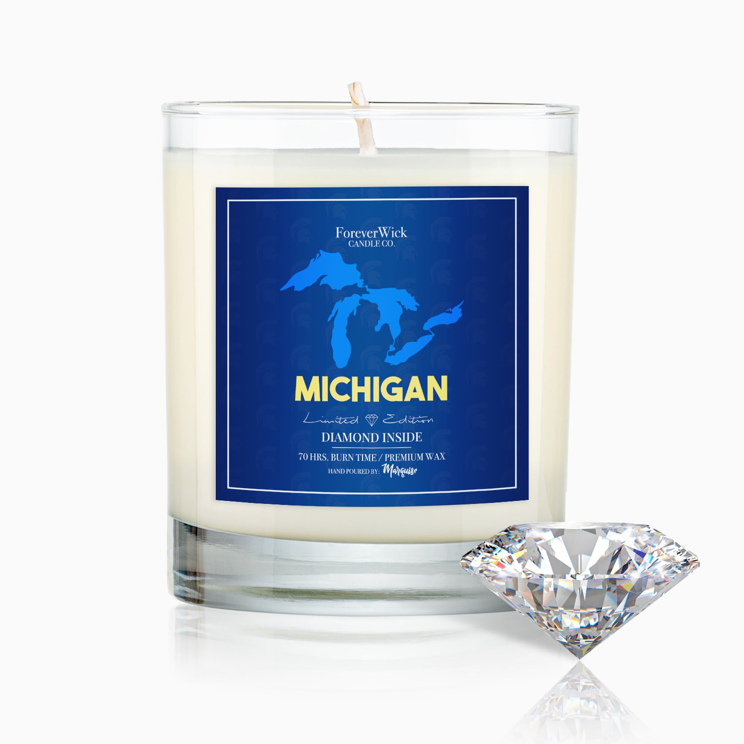 Michigan Diamond Candle