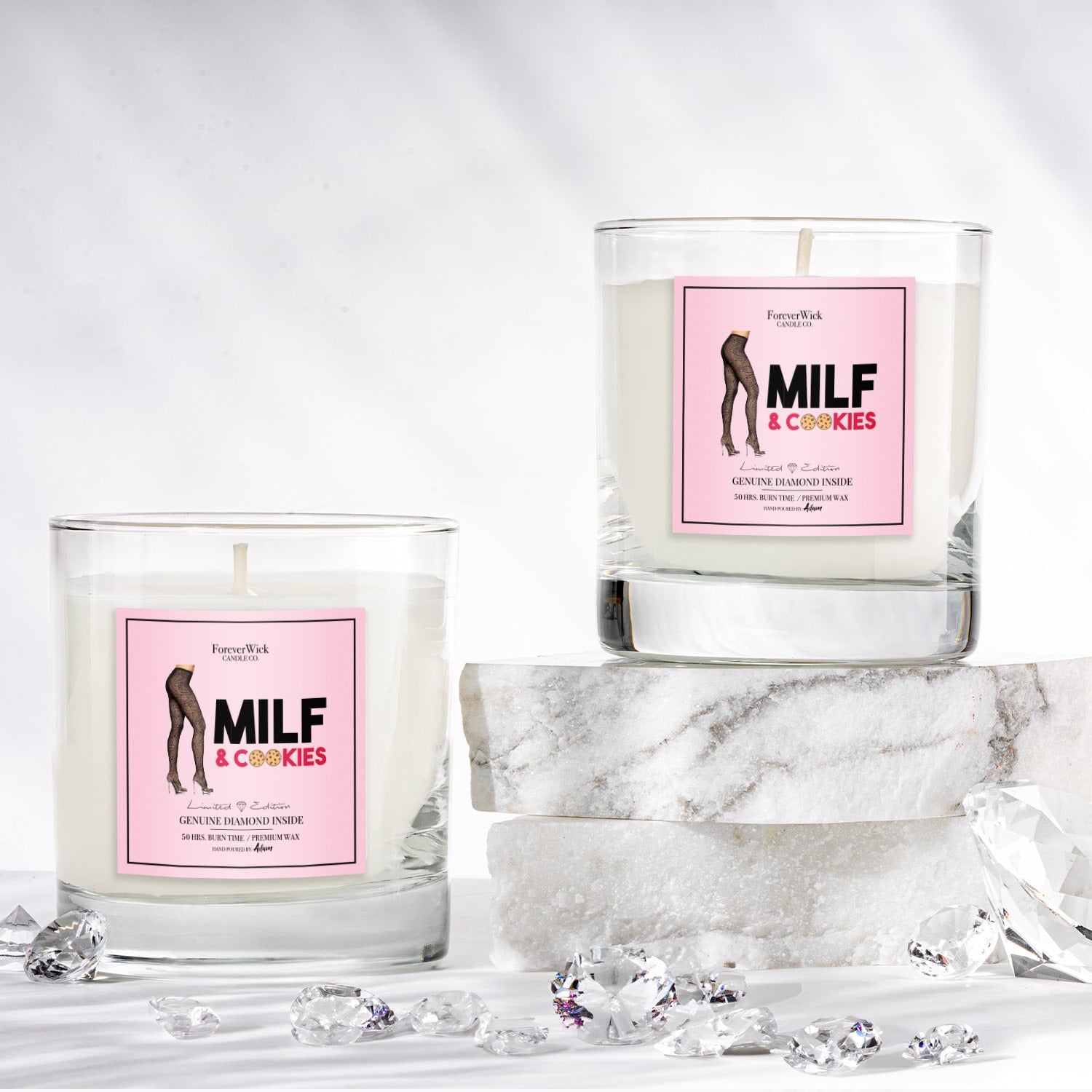 Milf And Cookies Diamond Candle