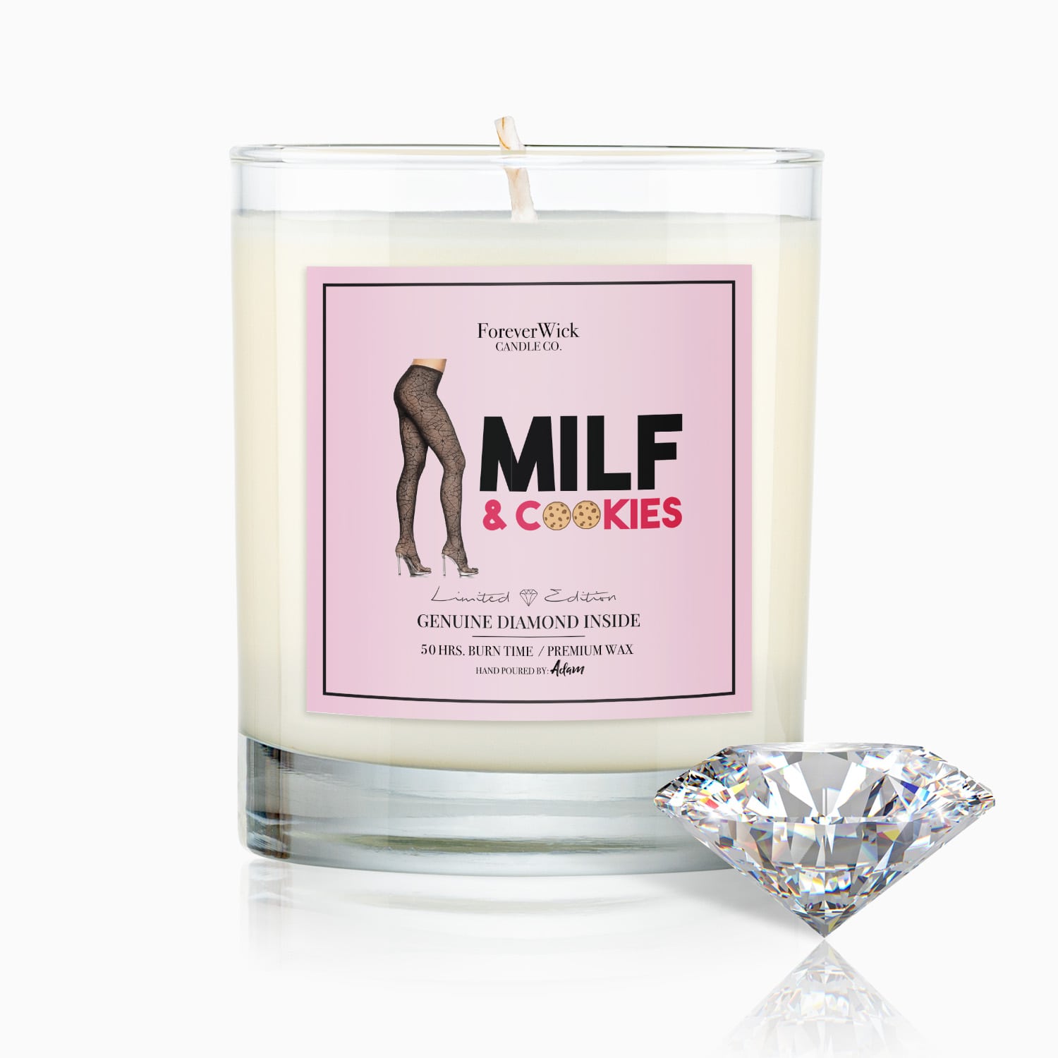 Milf And Cookies Diamond Candle