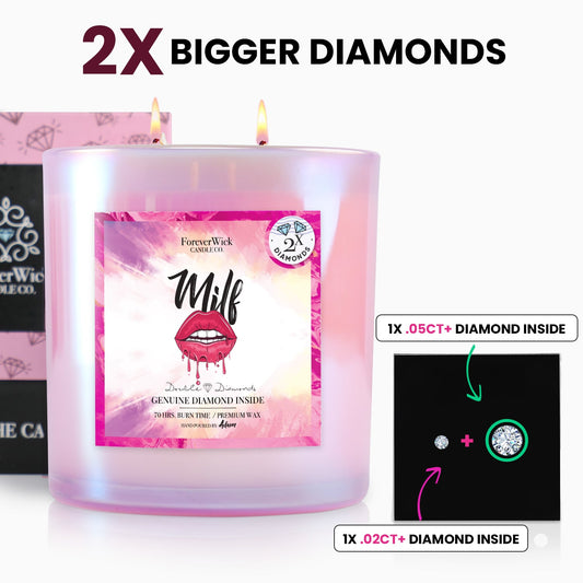 MILF Double Diamond Sparkle Candle