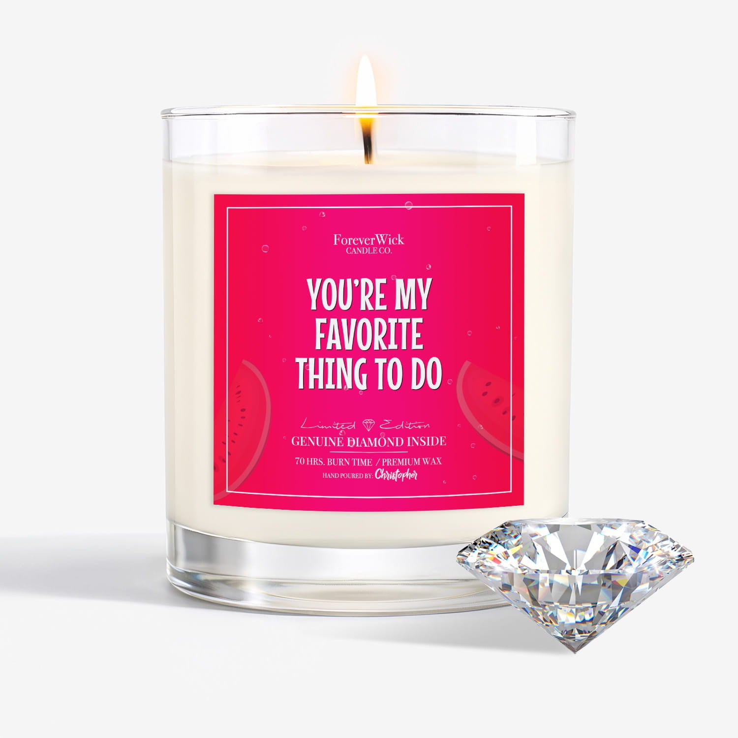 You're My Favorite Thing To Do Diamond Candle