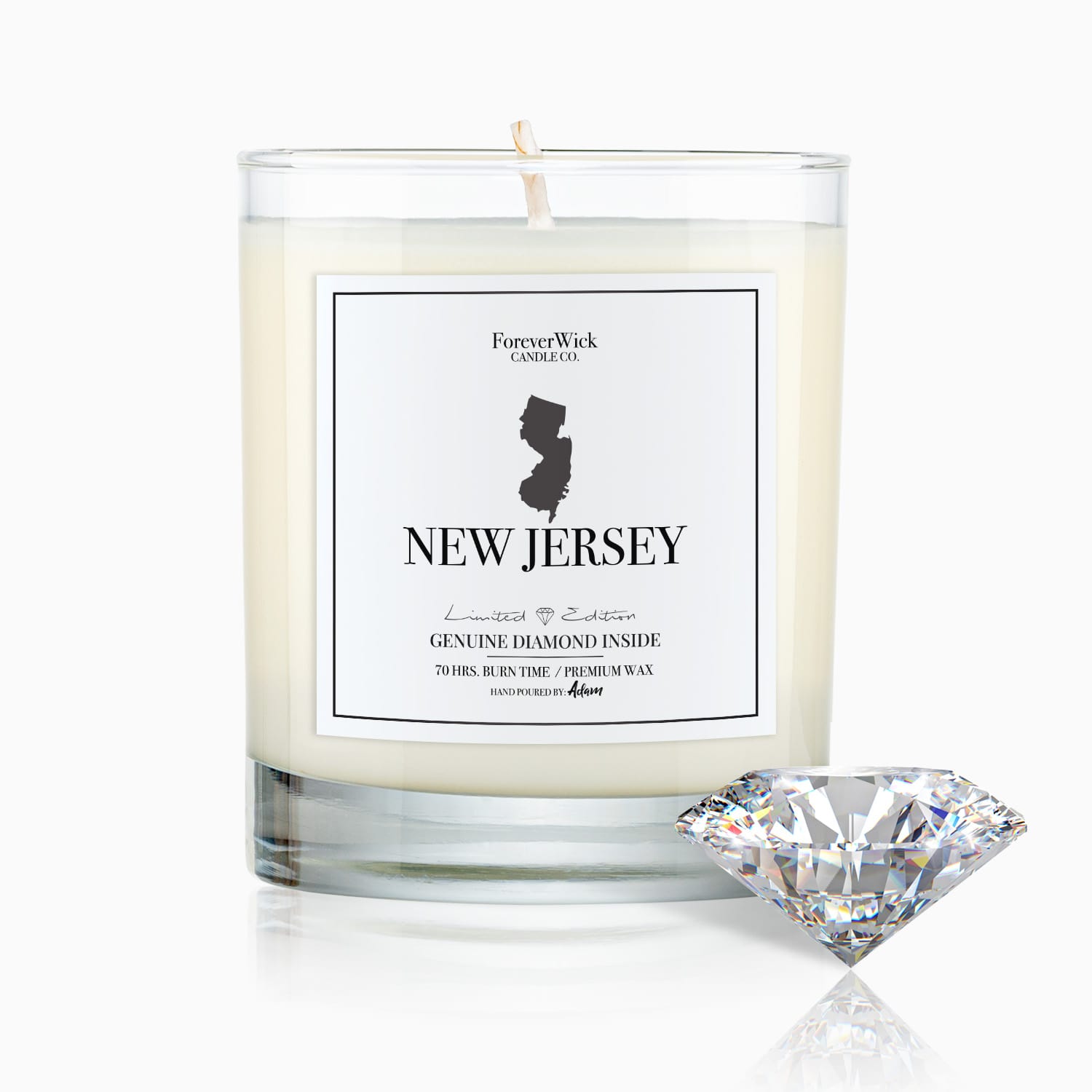 New Jersey Diamond Candle