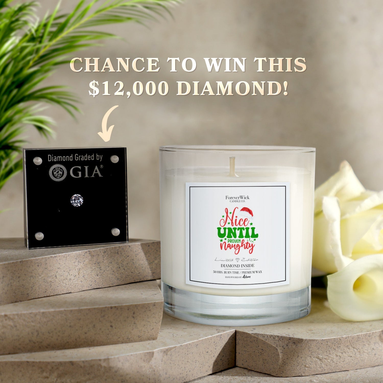Nice Until Proven Naughty Diamond Candle