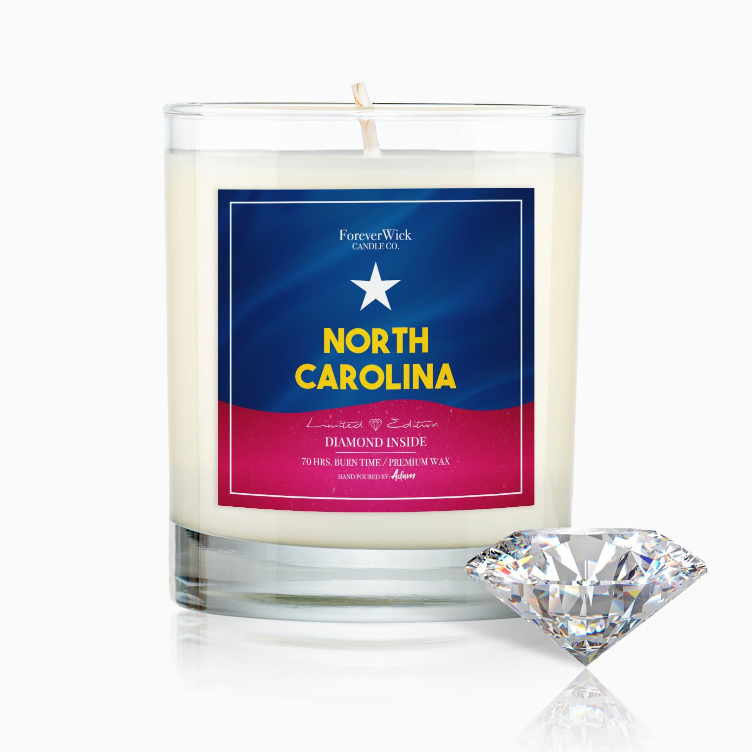North Carolina Diamond Candle