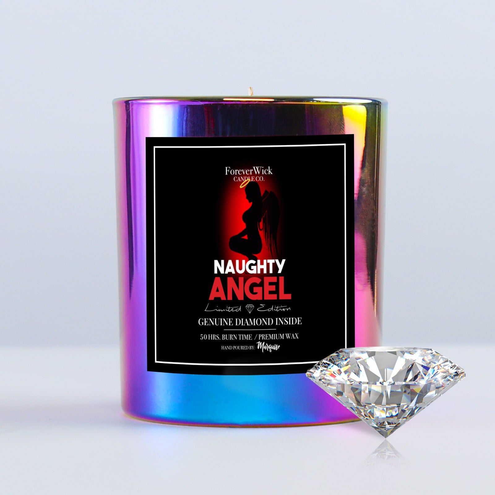 😈 Naughty Angel Diamond Candle