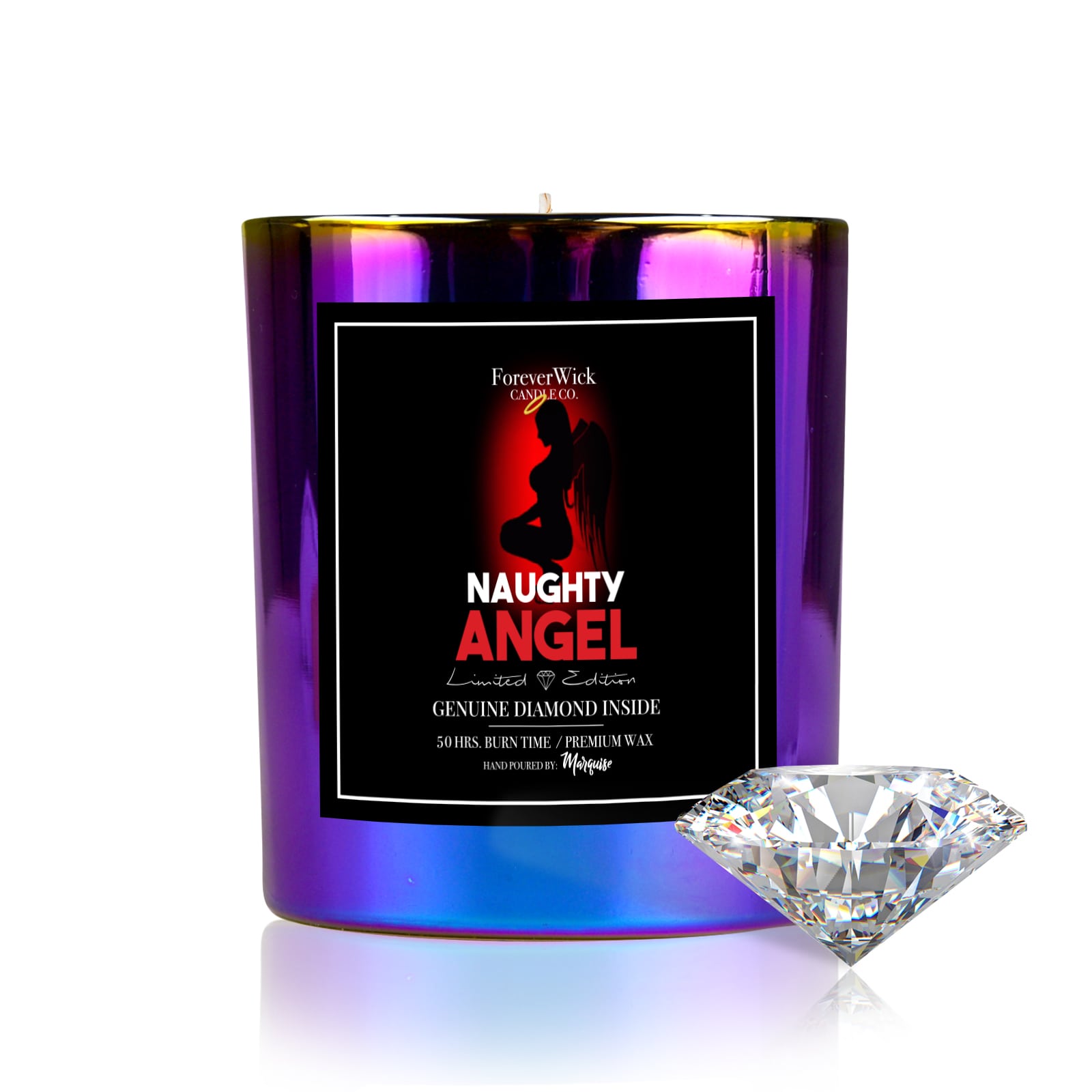 😈 Naughty Angel Diamond Candle