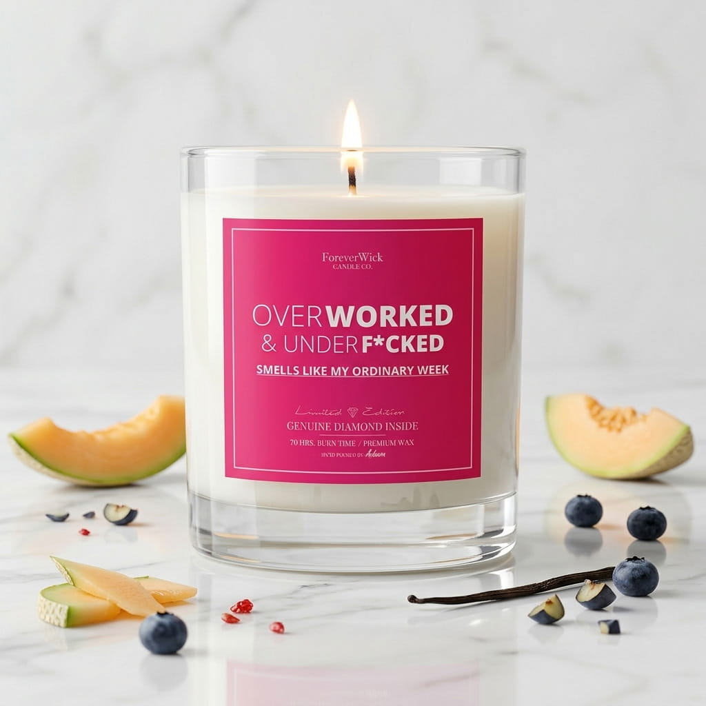 Overworked & UnderF*cked Diamond Candle