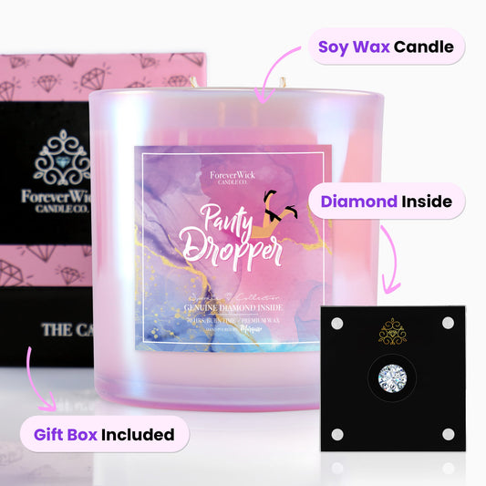 Pink Panty Dropper Sparkle Diamond Candle
