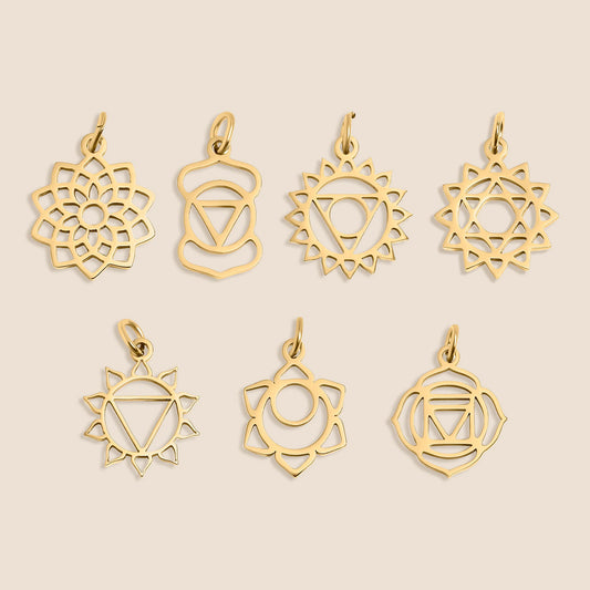 18K Gold PVD Chakra Charms