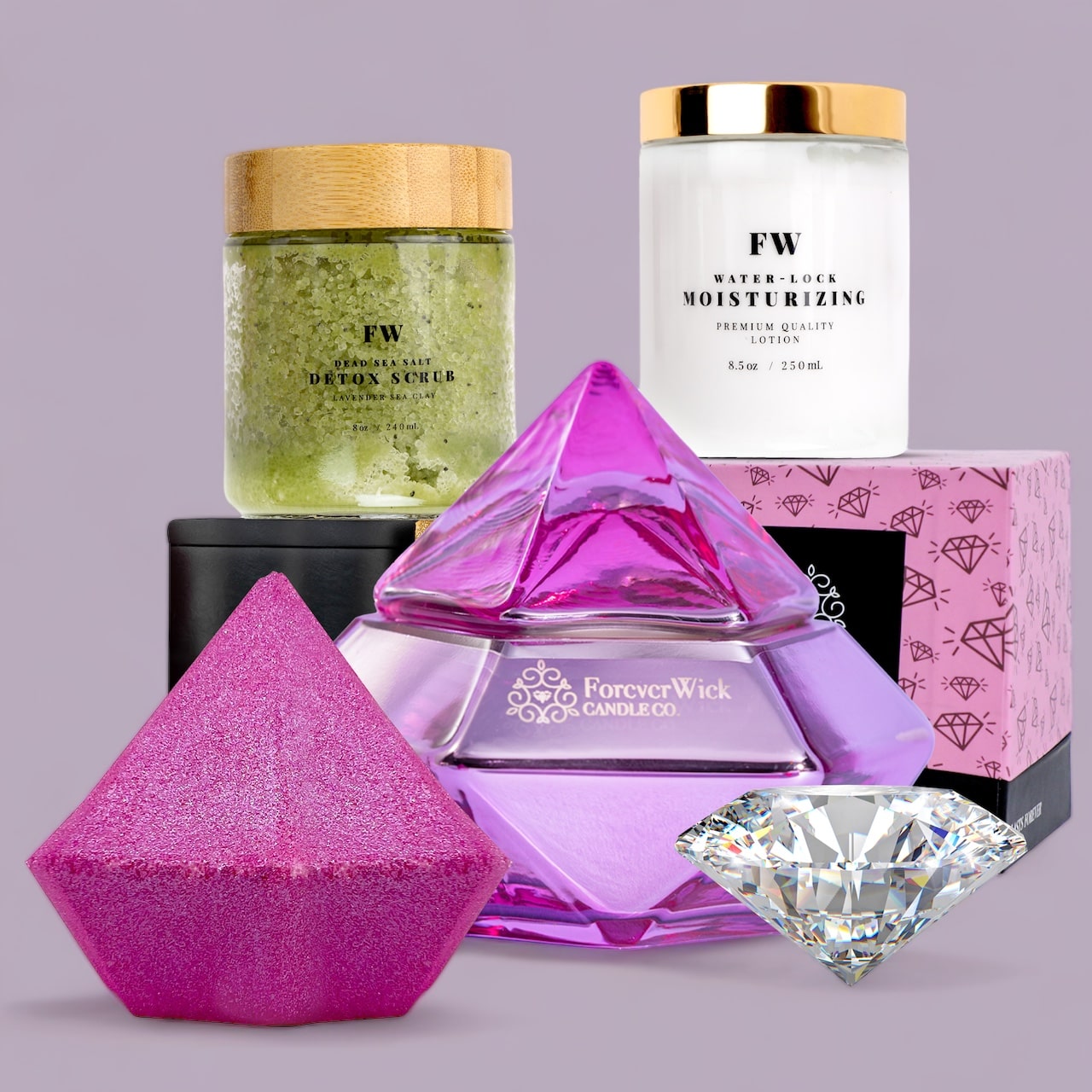 ForeverWick Candle Co. store Pink Diamond Candle Bundle