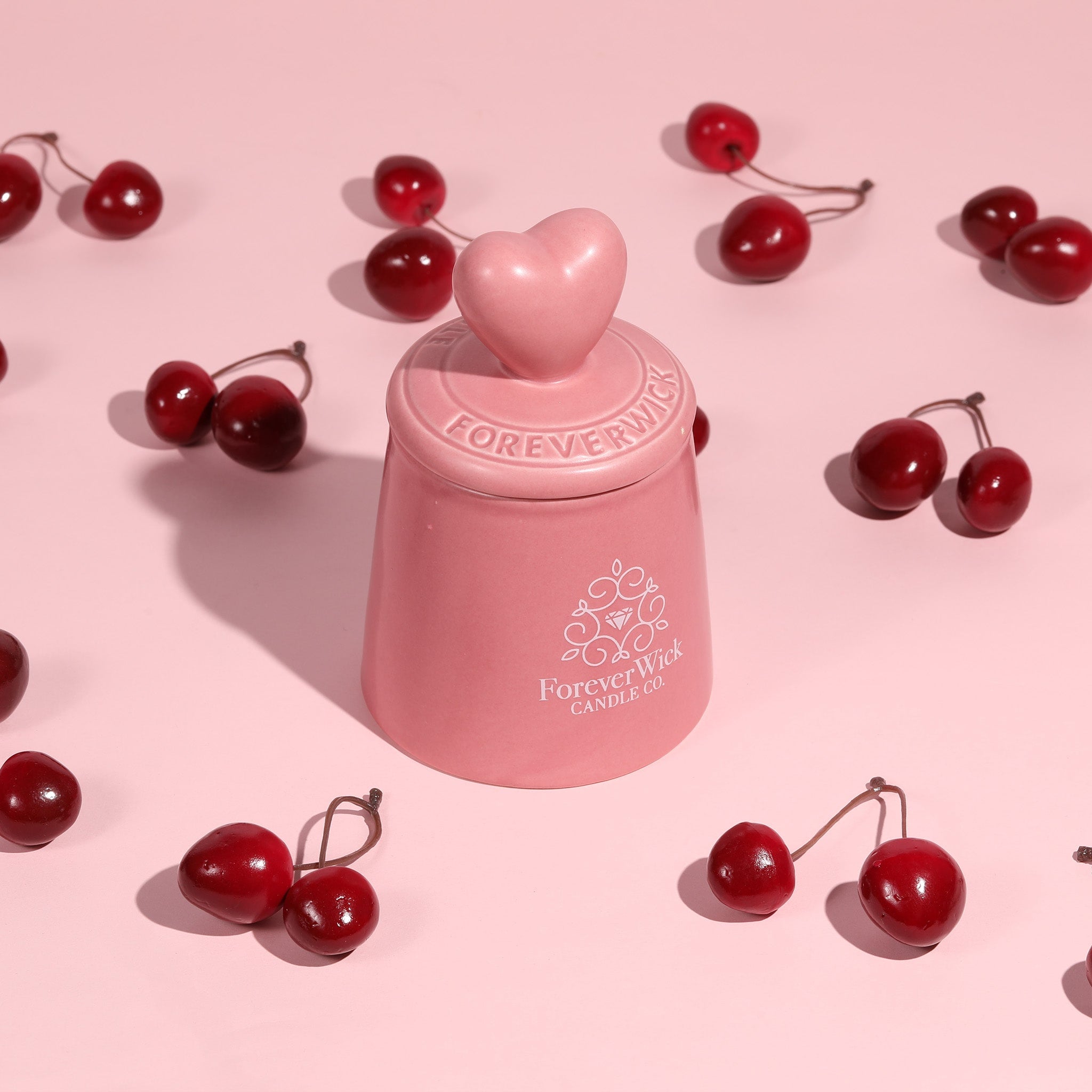 Pink Heart’s Delight + .90ct Pearl Shape Ruby Candle