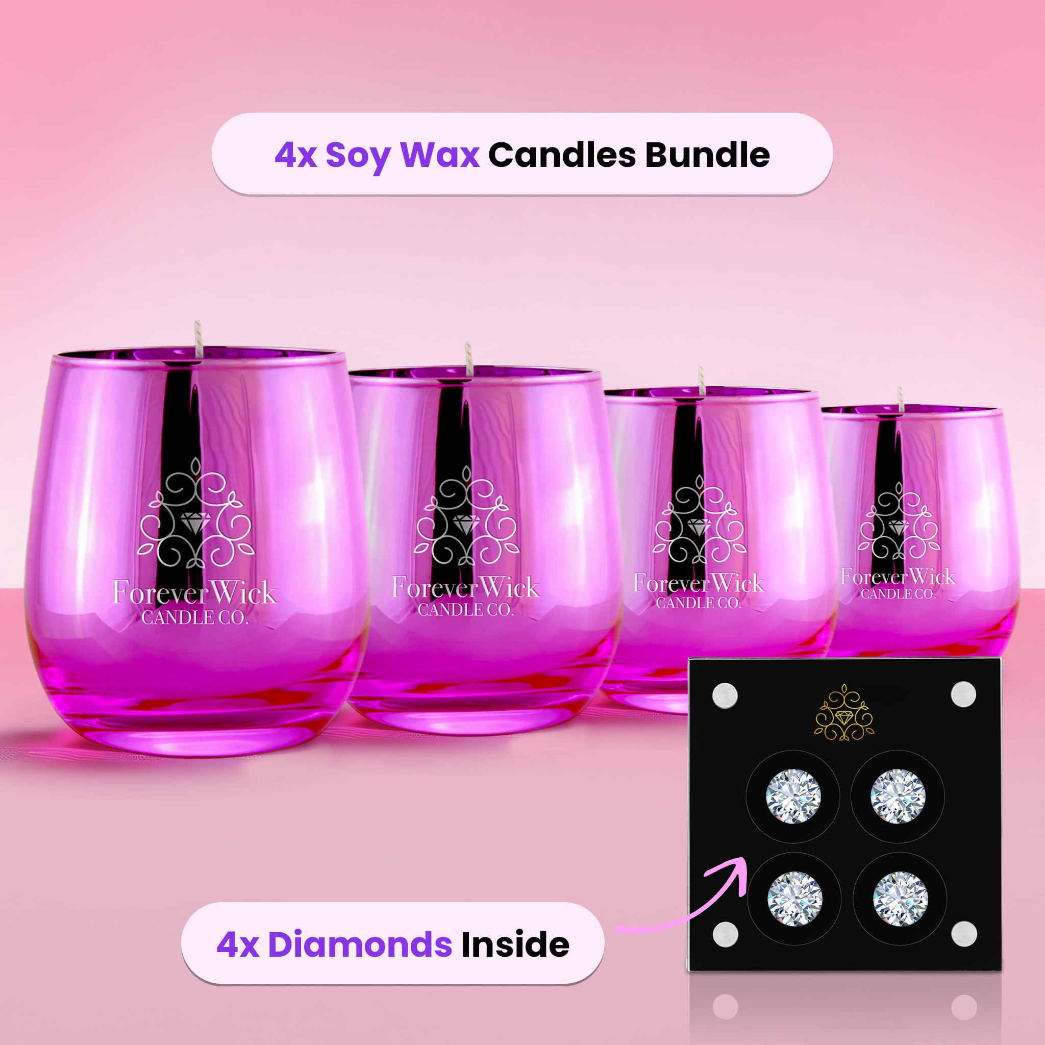Keep Wine'ing Diamond Candle
