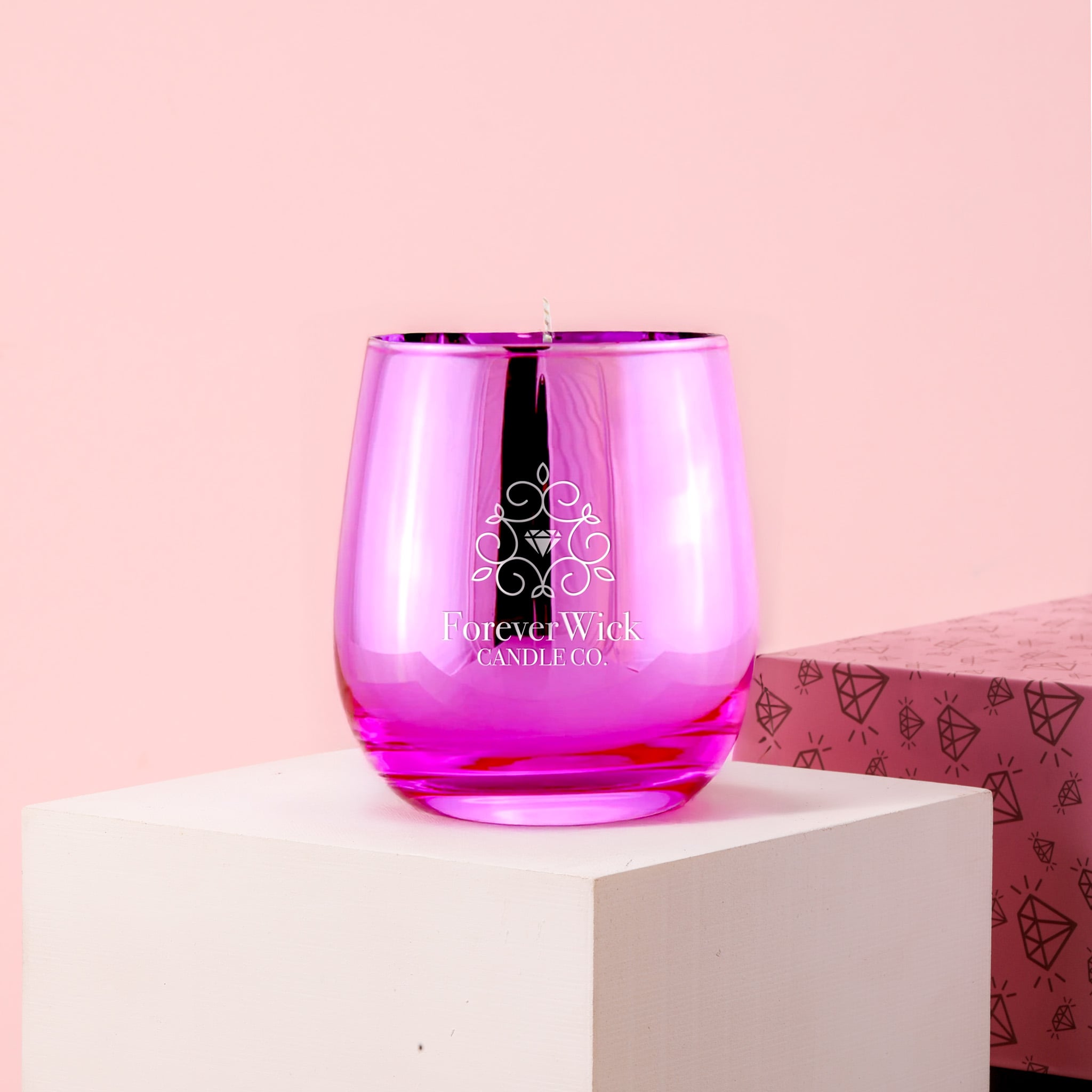 Keep Wine'ing Diamond Candle