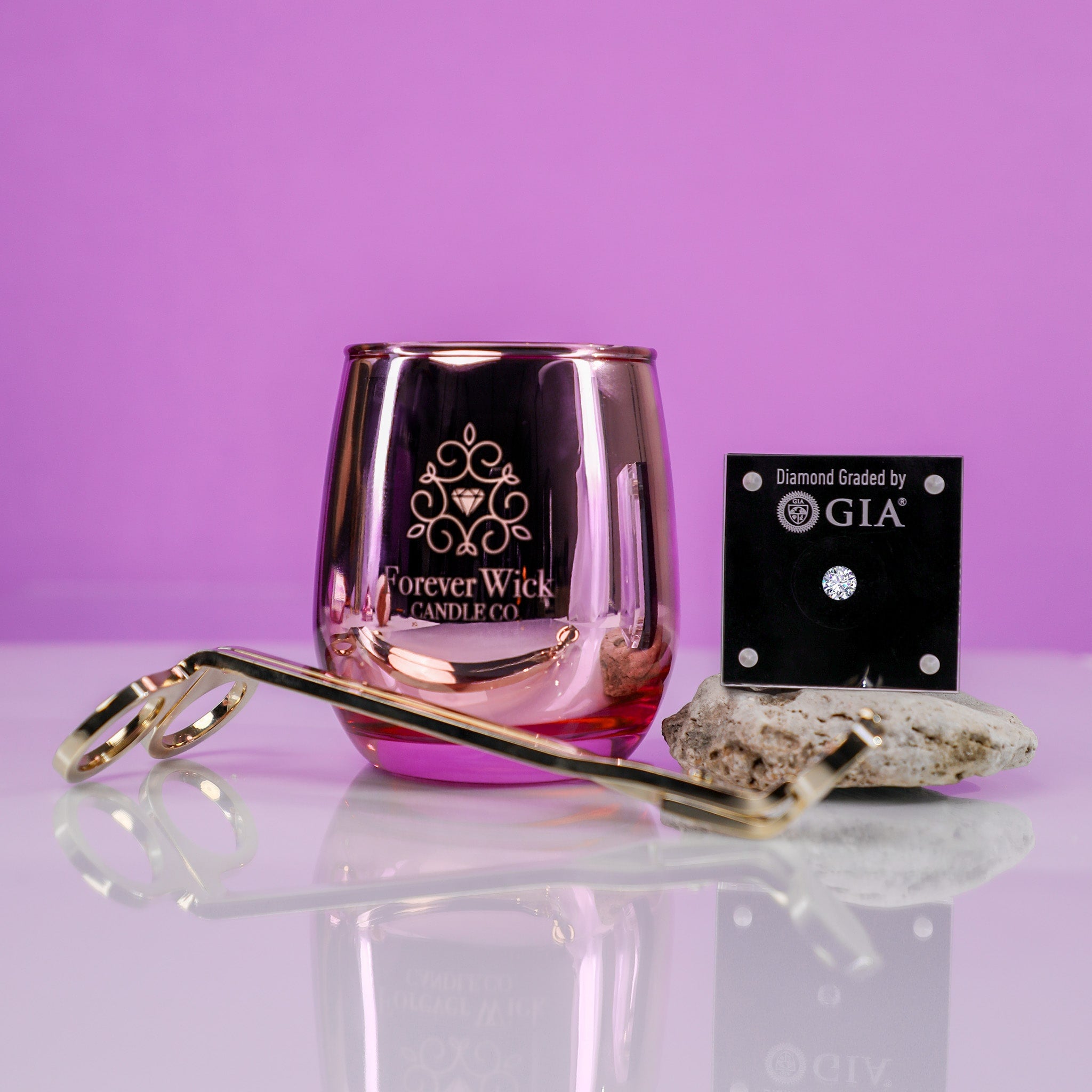 Keep Wine'ing Diamond Candle