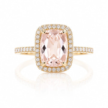 Rosalie Blush Halo Ring