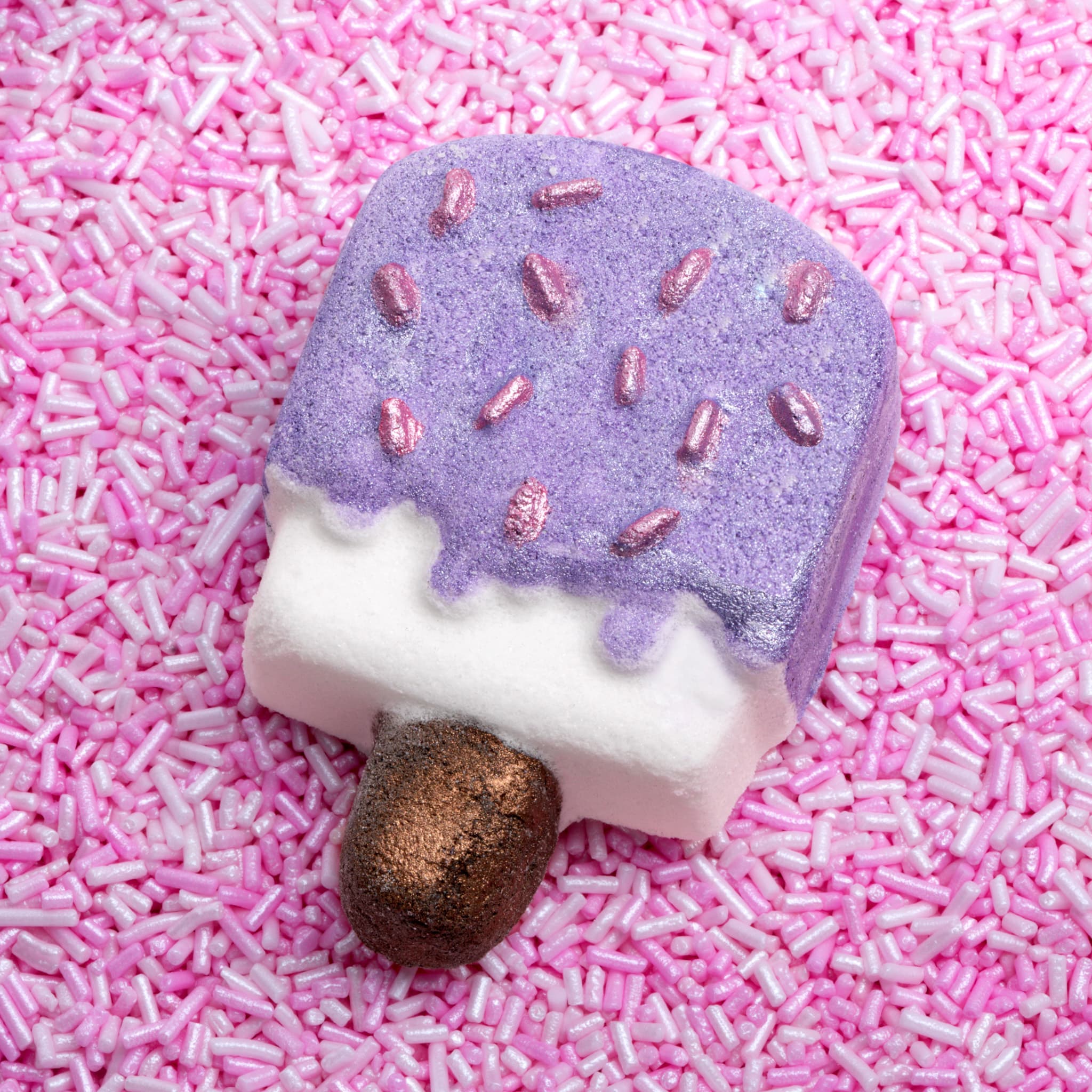 Lemon Honeysuckle Popsicle Luxury Bath Bomb + Genuine Diamond