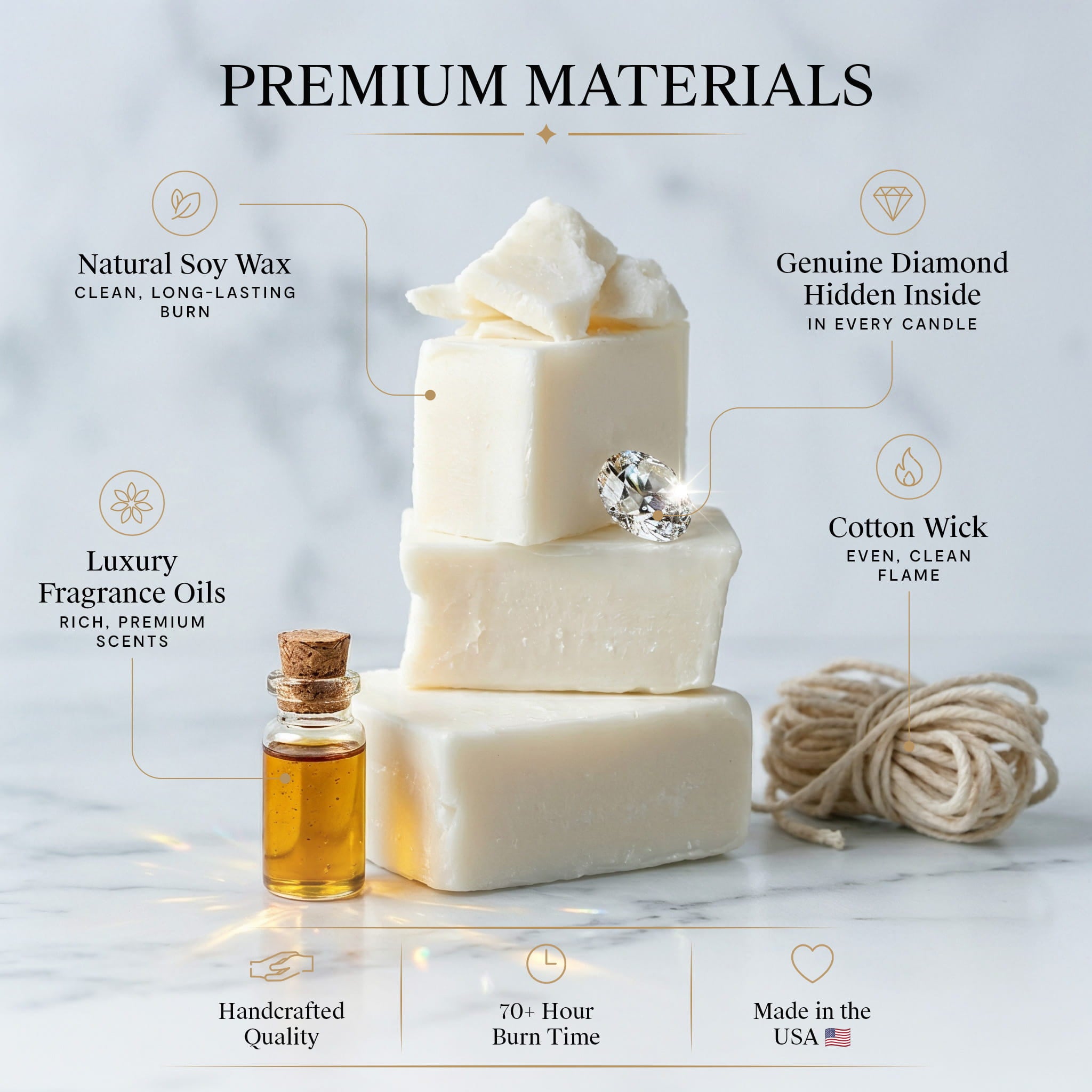 I Love You Diamond Candle