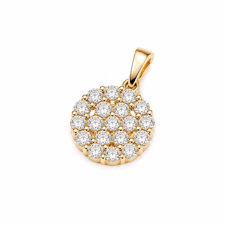 Cluster Diamond Pendant