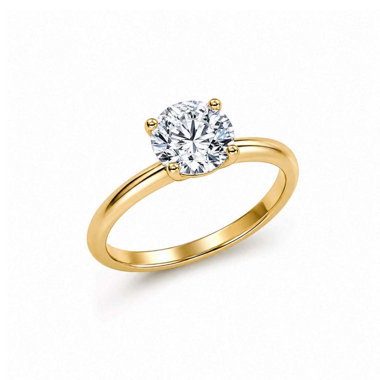 Four Prong Solitaire Ring
