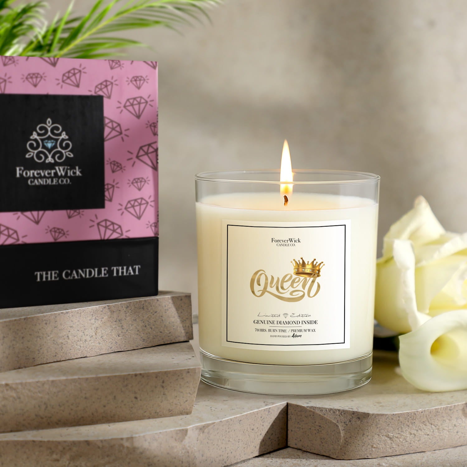 QUEEN Diamond Candle