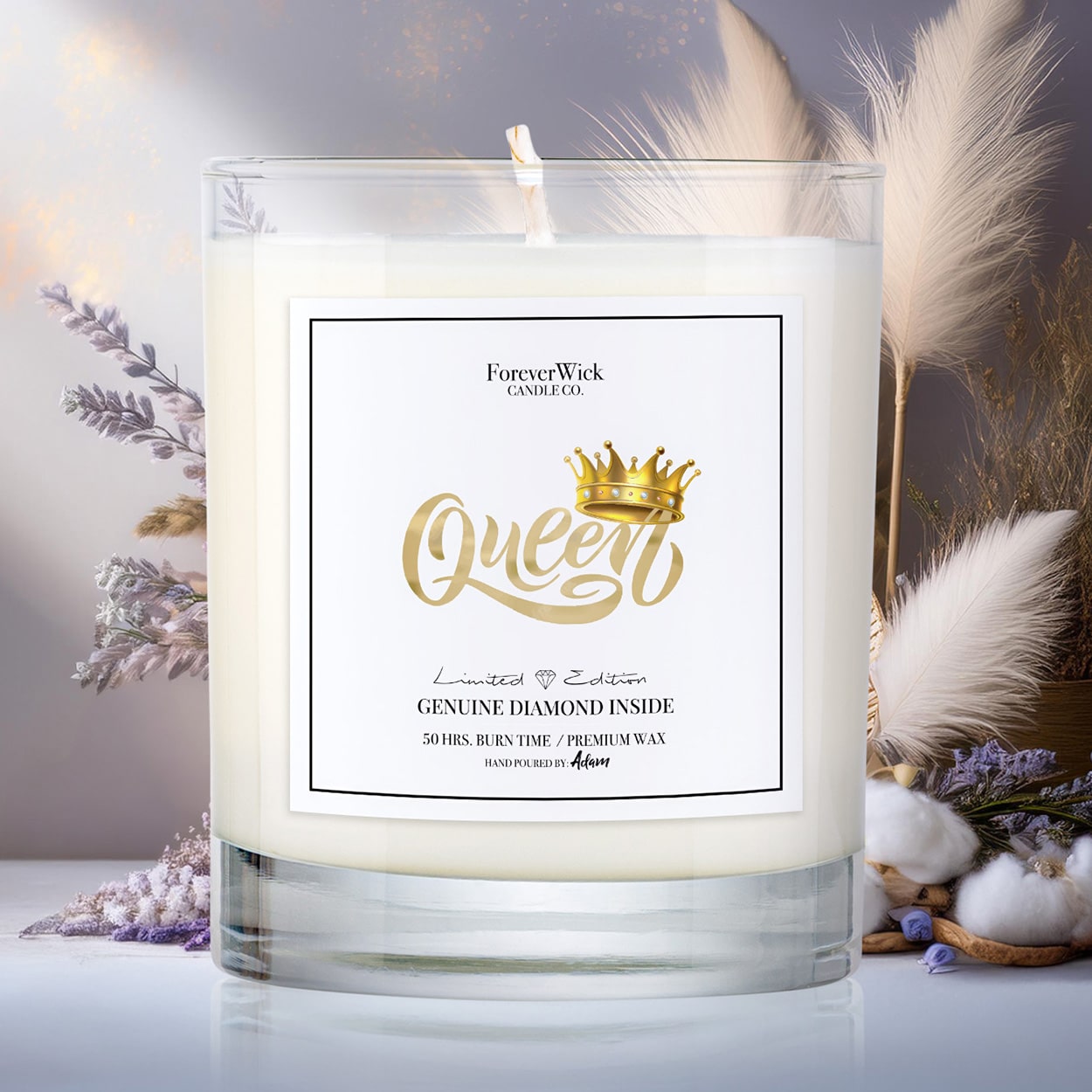 QUEEN Diamond Candle