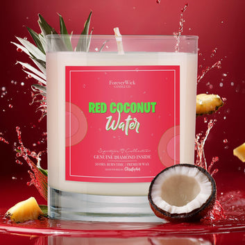 Red Coconut Water Diamond Candle