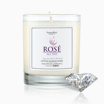 Rosè All Day Diamond Candle
