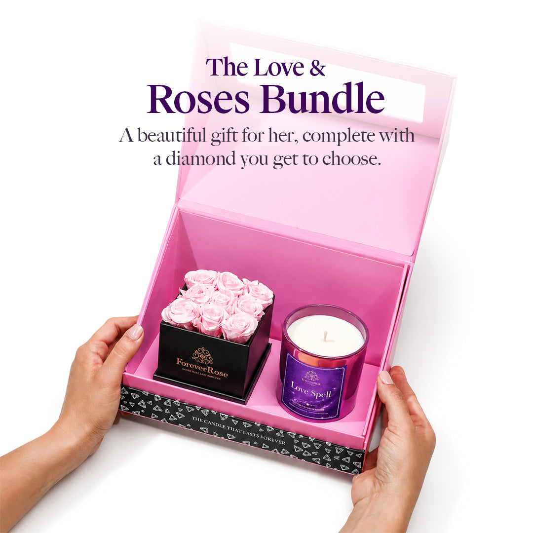 ForeverWick Roses + LoveSpell Diamond Candle Bundle