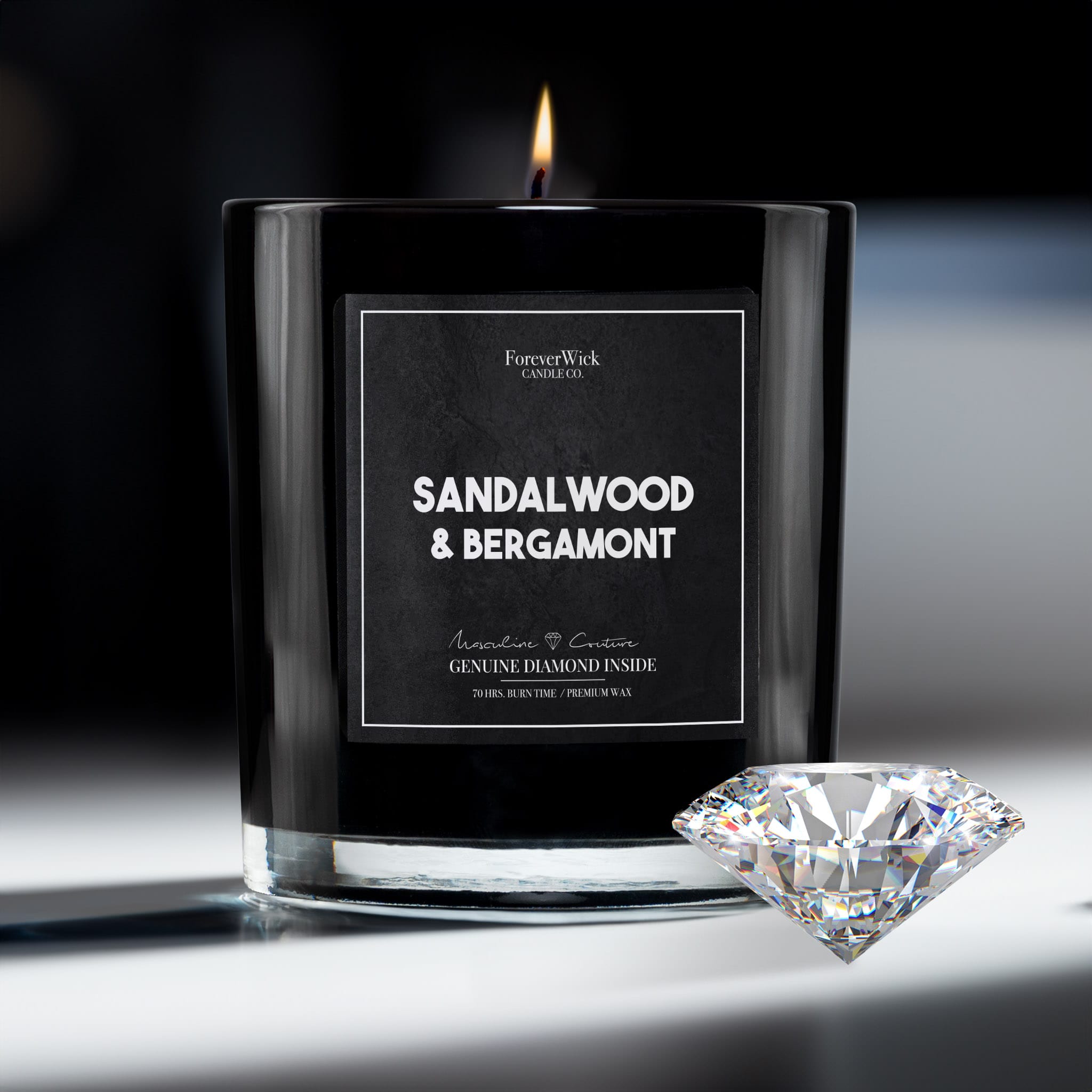 Sandalwood & Bergamont Diamond Candle