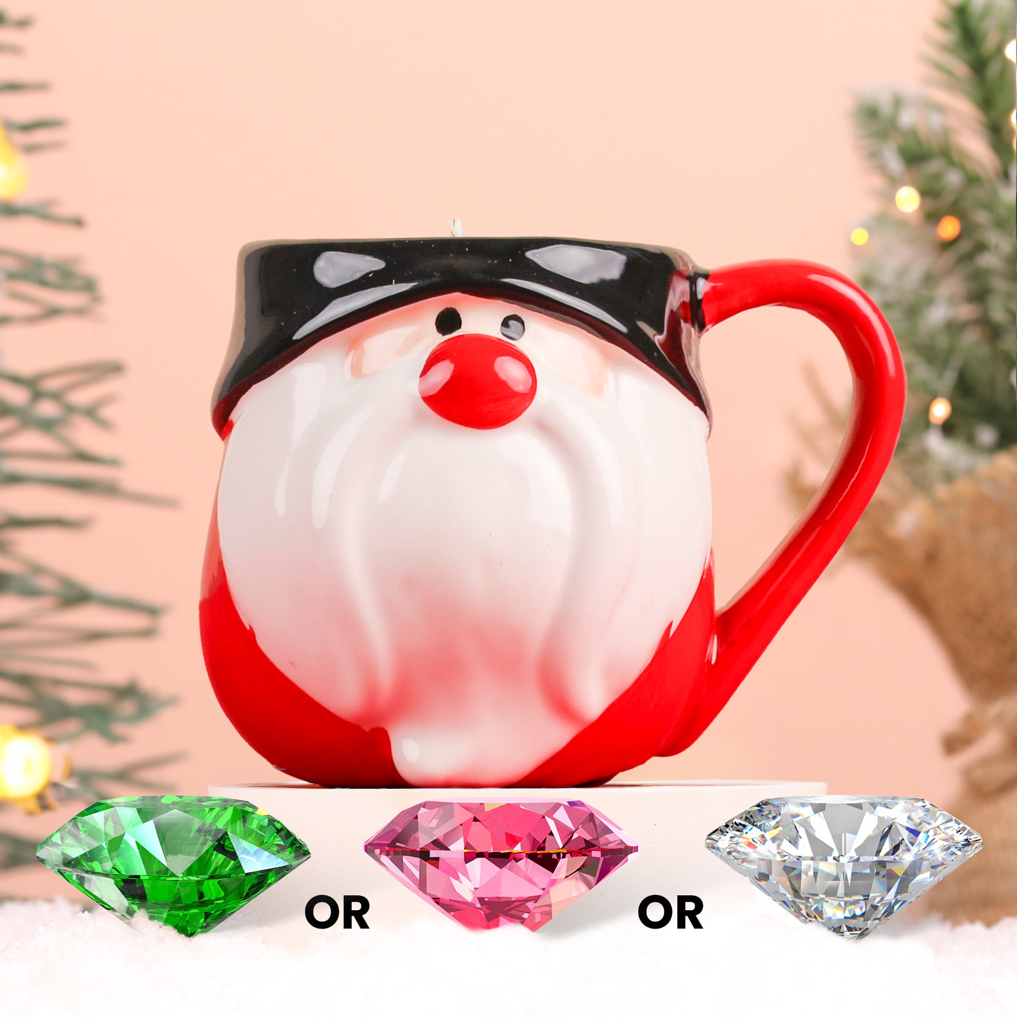 Emerald/Ruby/Diamond? Reusable Santa Mug