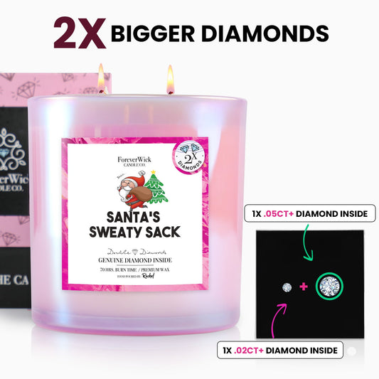Santa's Sweaty Sack 2 Diamond Candle