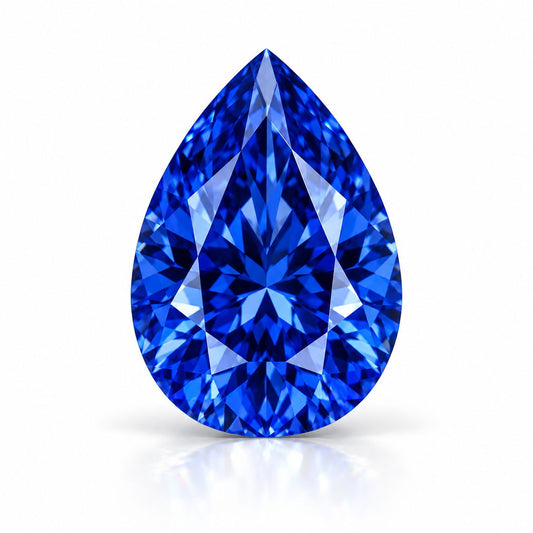 5x7mm pear cut lab grown sapphire