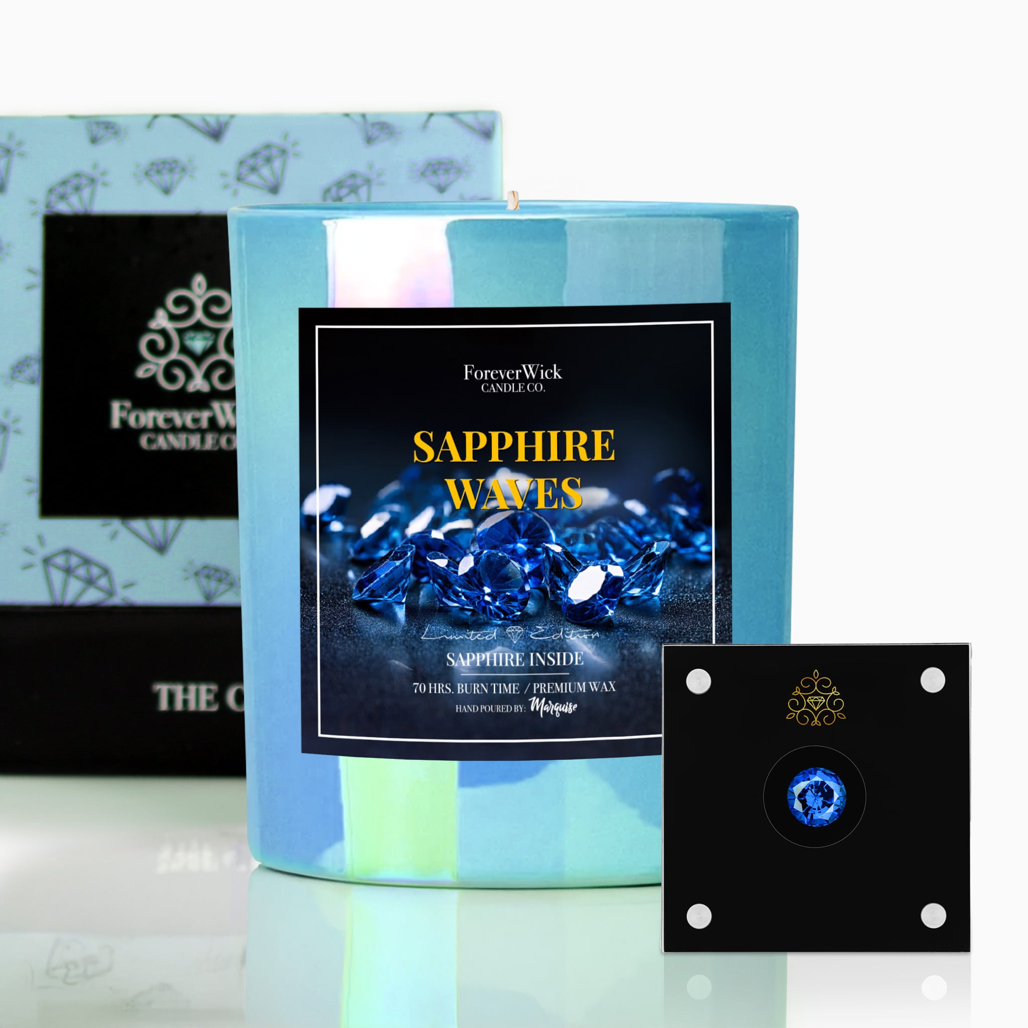 Sapphire Waves Candle