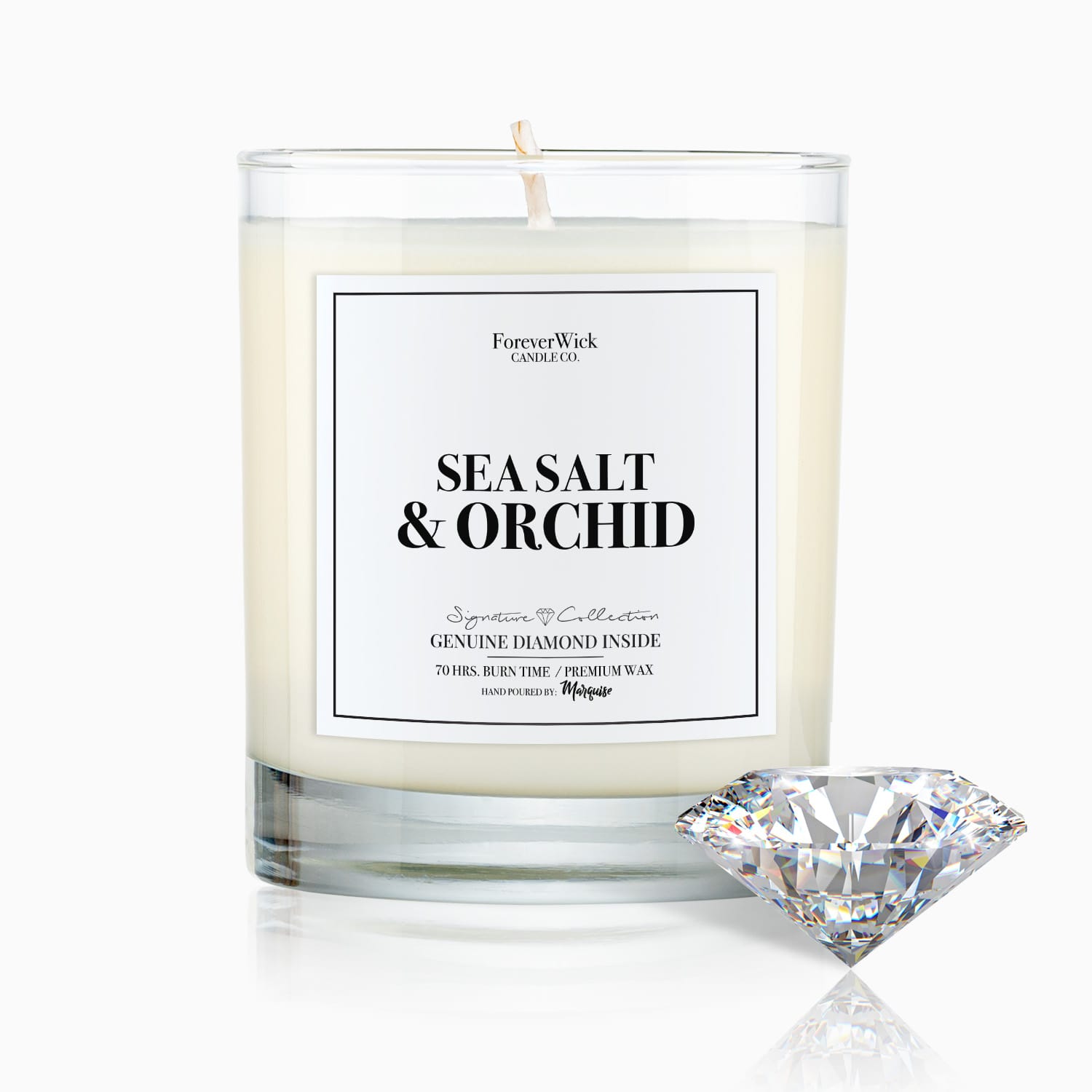 Sea Salt & Orchid Diamond Candle