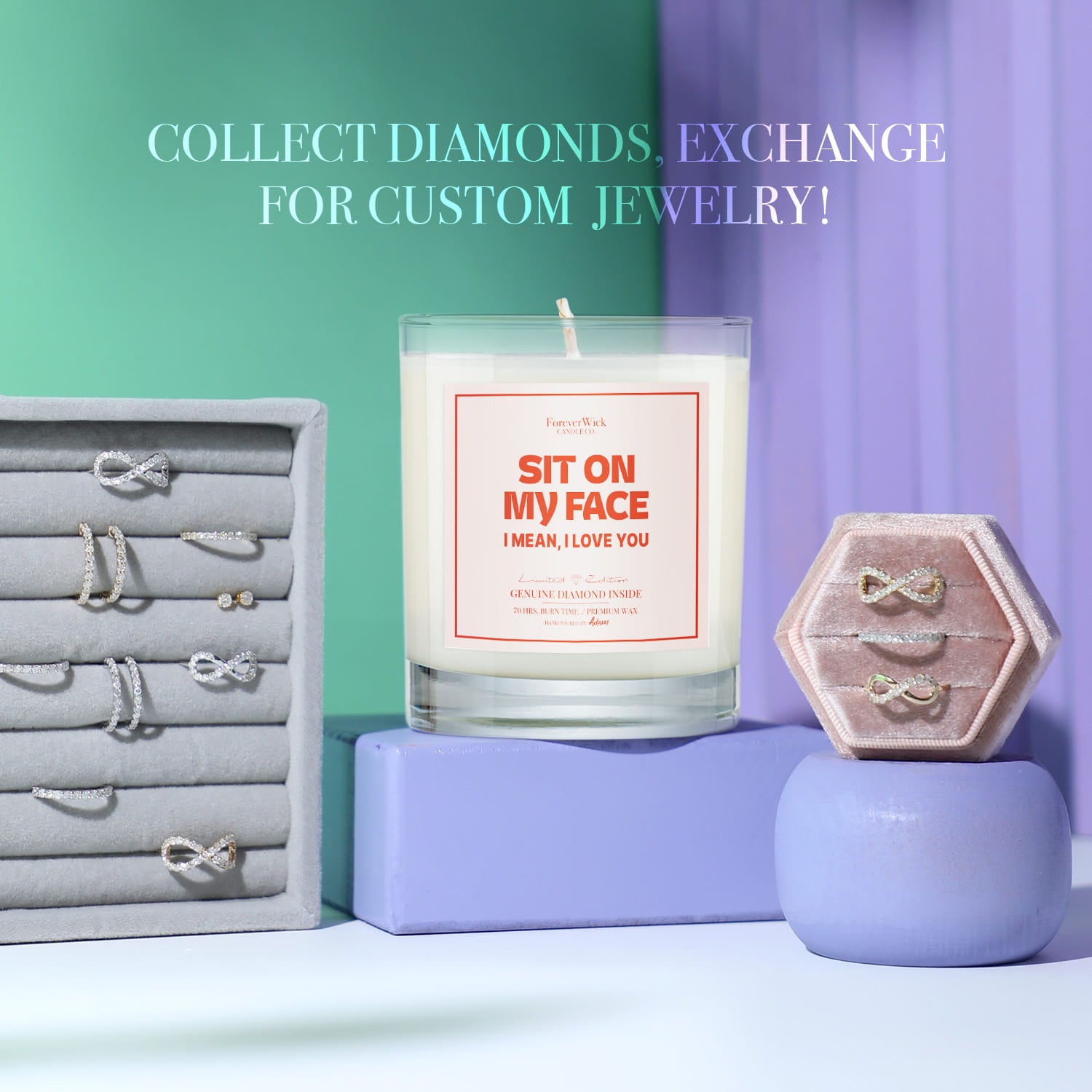 Sit On My Face Diamond Candle