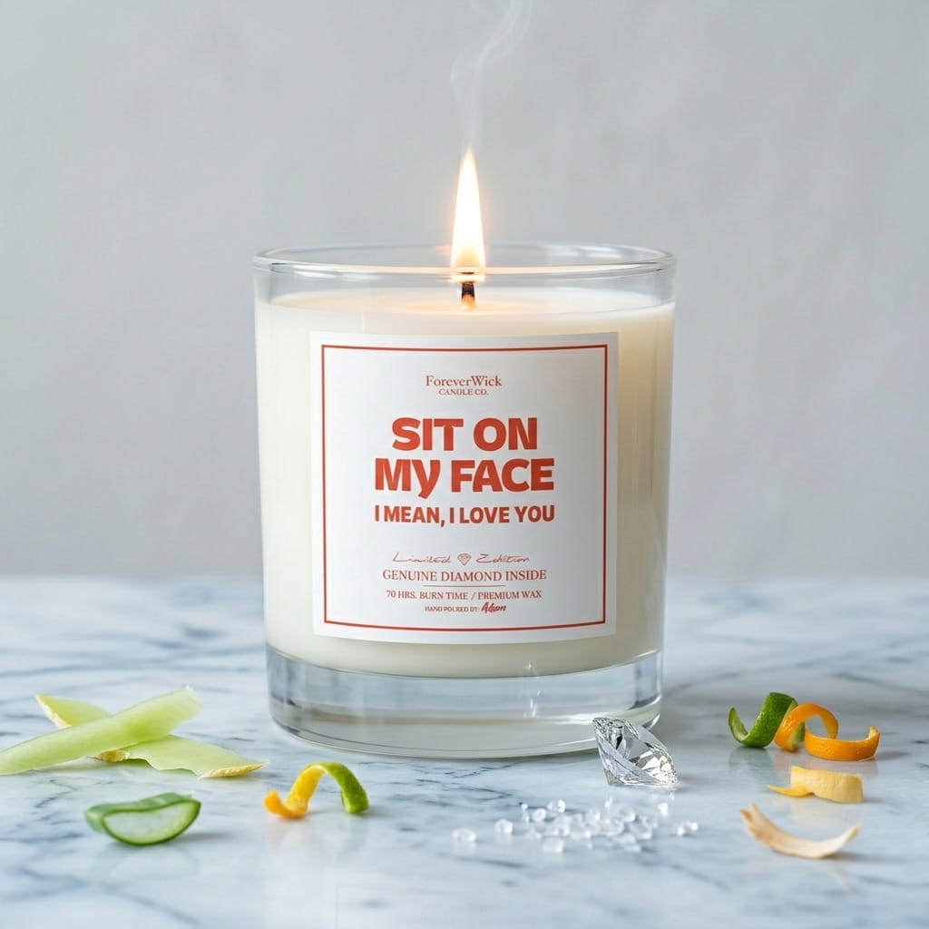 Sit On My Face Diamond Candle