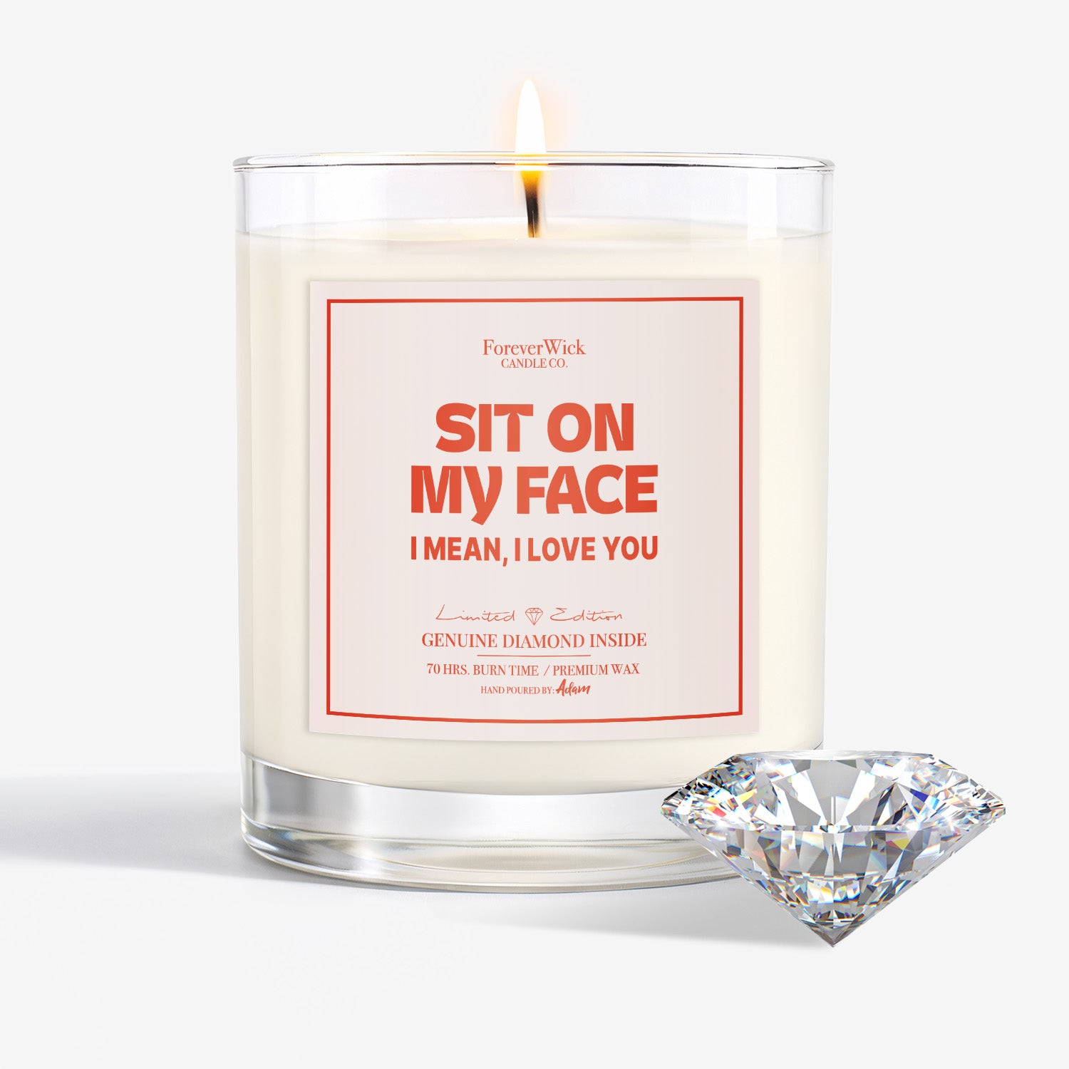 Sit On My Face Diamond Candle