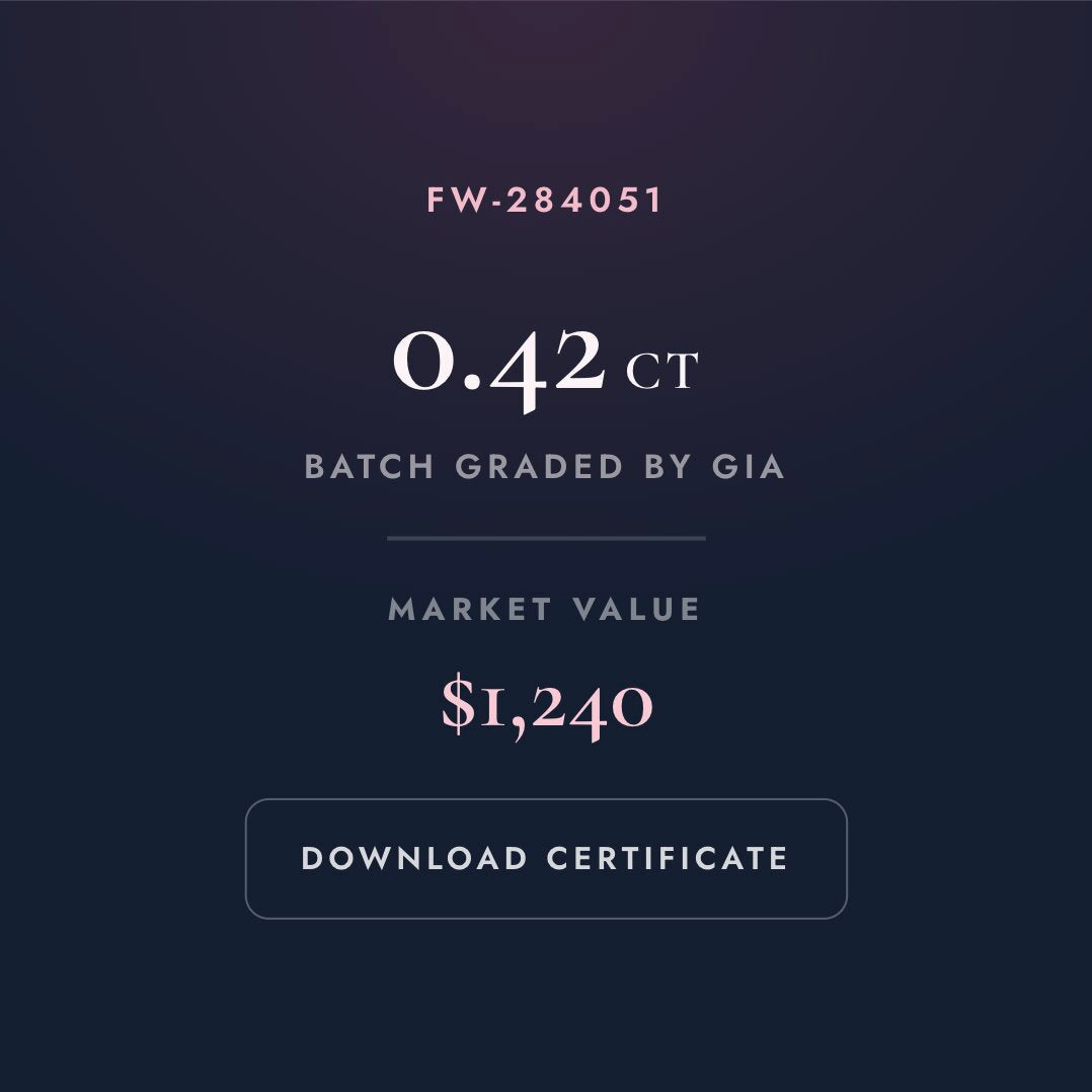 Get your value and certificate