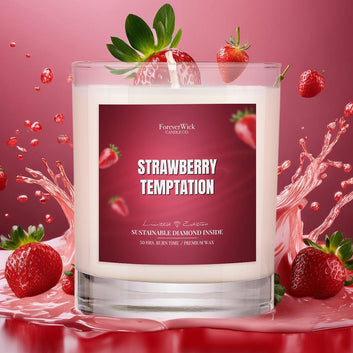 Strawberry Temptation Diamond Candle