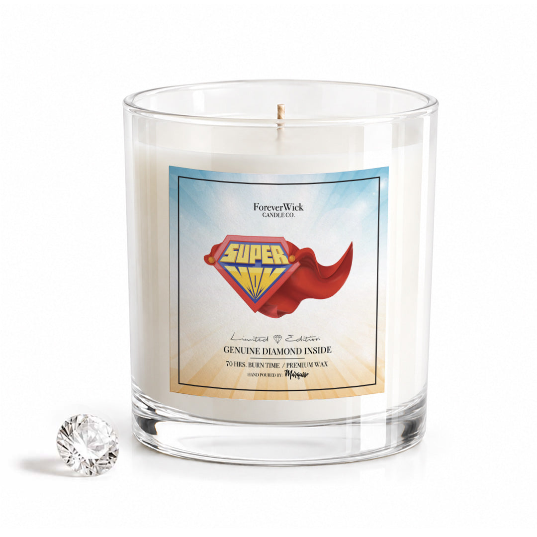 Super Mom Diamond Candle