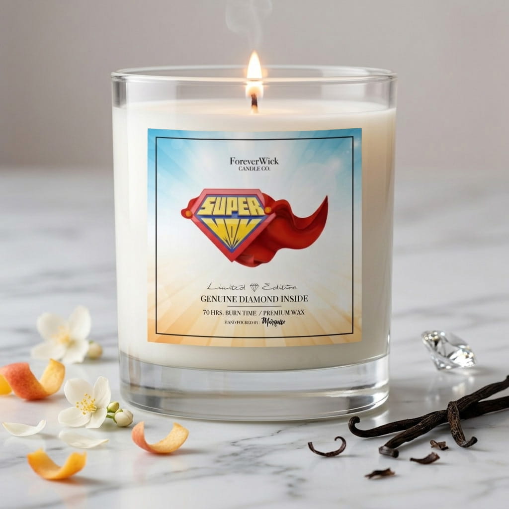 Super Mom Diamond Candle