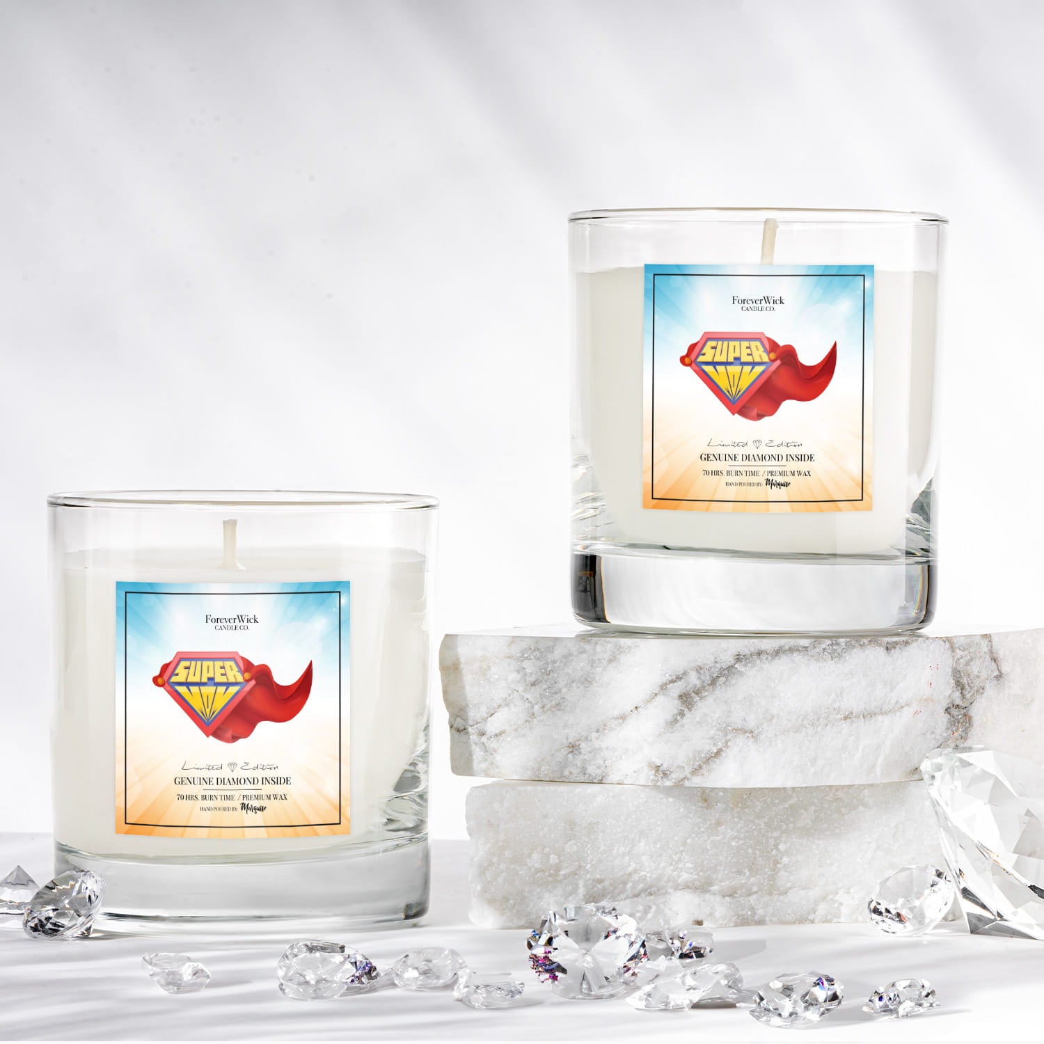 Super Mom Diamond Candle