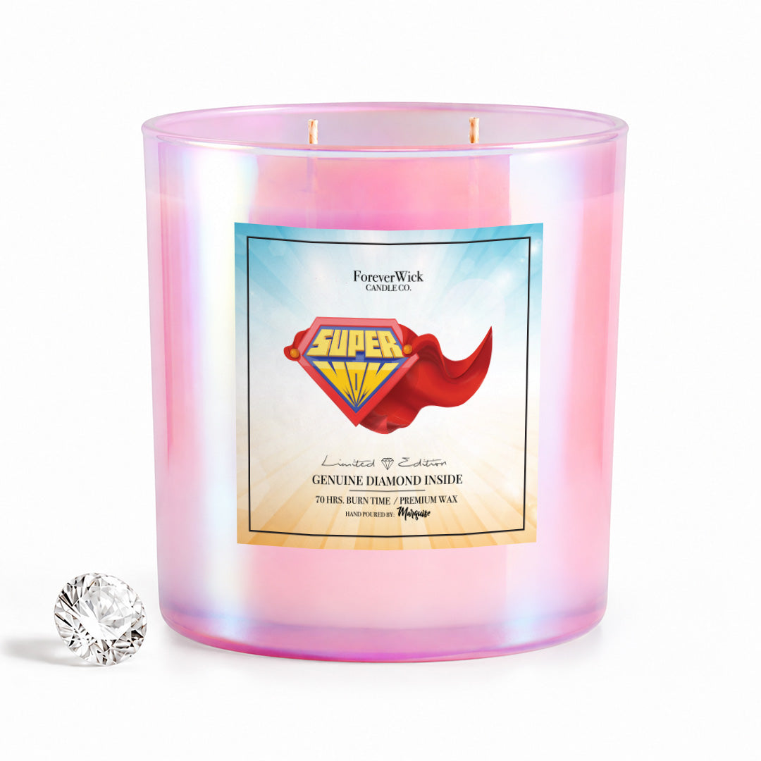 Super Mom Sparkle Diamond Candle