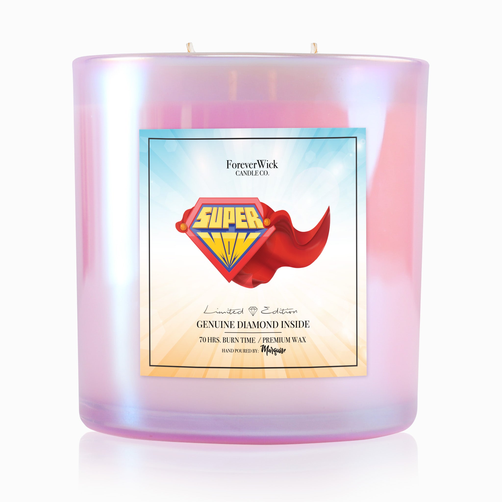 Super Mom Sparkle Diamond Candle
