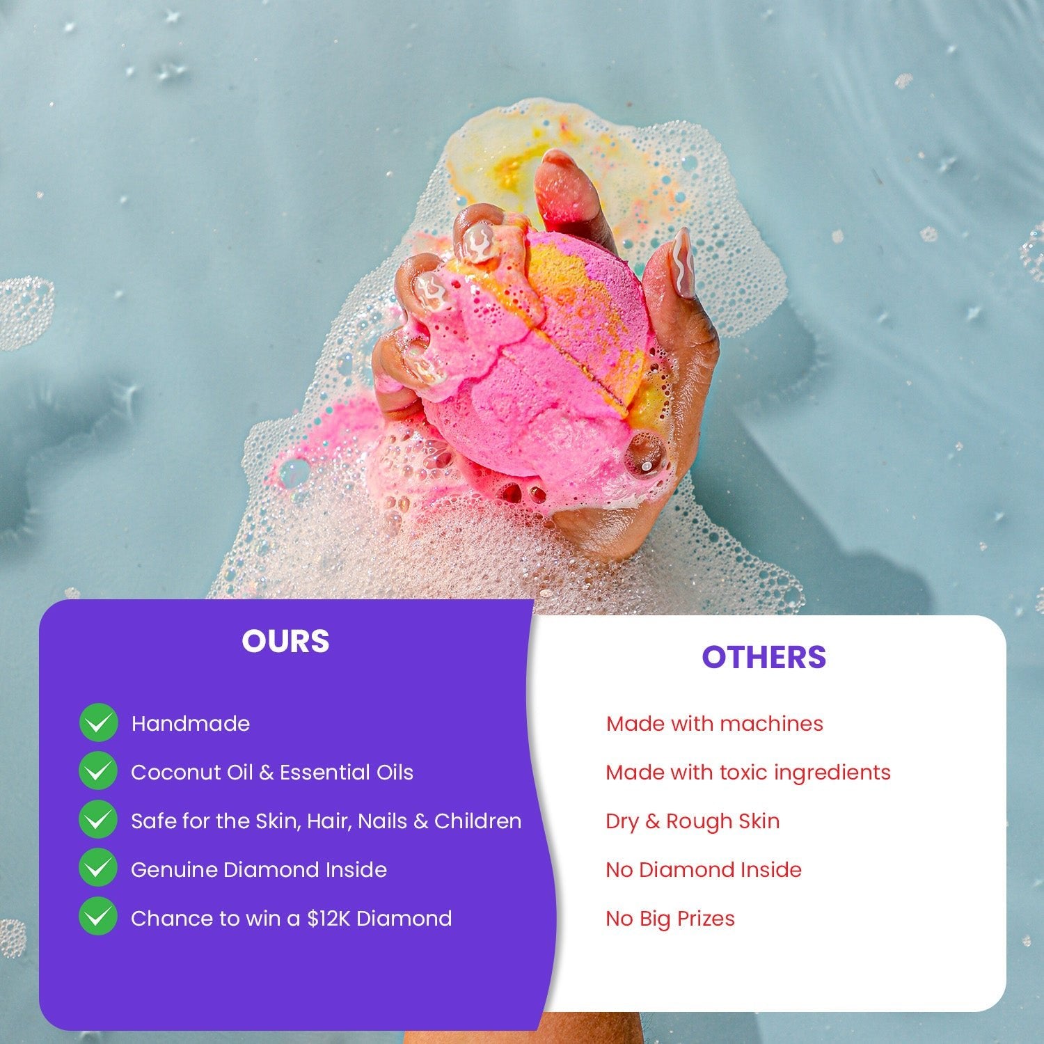 Pick 3 Bath Bombs & We Will Hide 1 Diamond Inside!