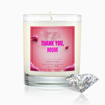Thank You Mom Diamond Candle